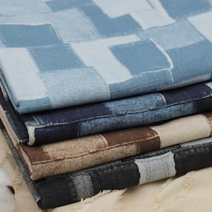 Patchwork Denim Fabric,Washed Denim Fabric,Bag Fabric,Jacket Fabric,Denim Fabric,Jean Fabric,Clothes Fabric,Dress Fabric,Fabric By The Yard