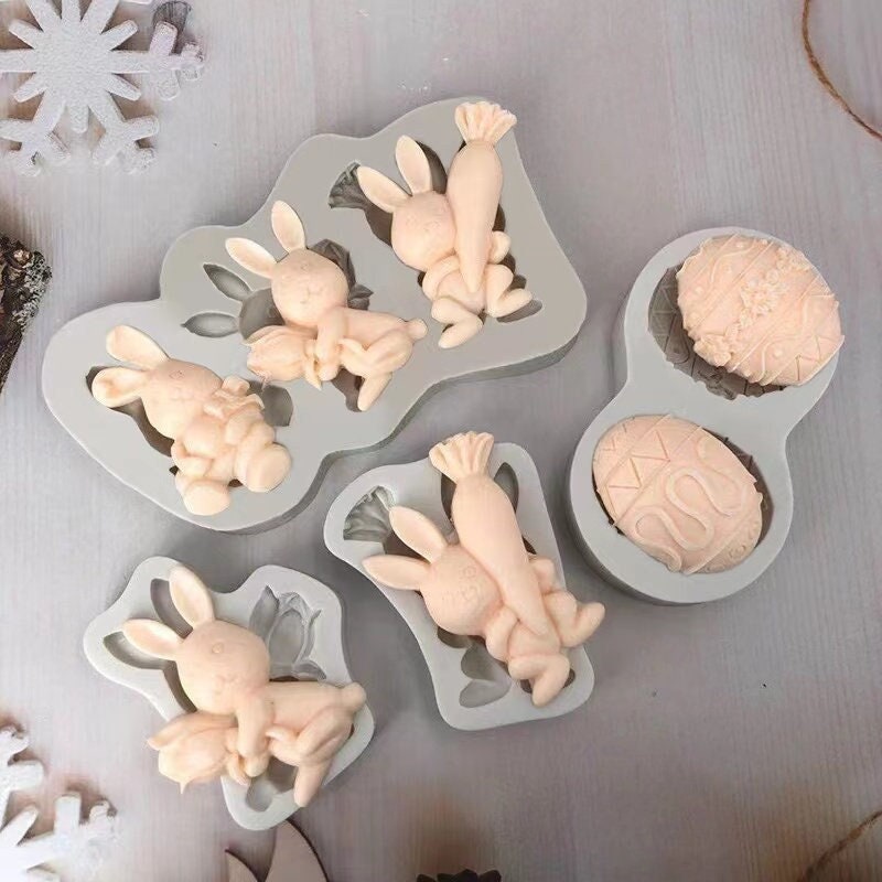 2PCS 3D Easter Egg Baking Mold 2 Sizes Easter Egg Silicone Mold for Mousse  Cake, Chocolate Bomb Handame Candle Wax Melts 