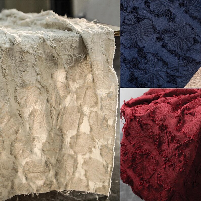 Solid Cotton Linen Fabric,ragged Fabric,jacquard Fabric,clothes Fabric ...