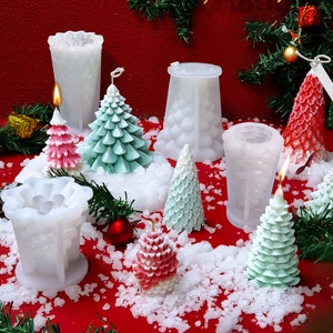 Christmas Tree Mold,Christmas Candle Mold,Taper Candle Mold,Silicone Mold,Scented Candle Mold,Decoration Mold,Handmade Mold,Wax Mold