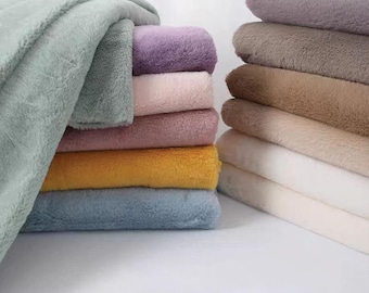 Tela Minky Lisa, Tela de Invierno, Tela para Mantas, Tela para Abrazos, Tela Minky, Tela Lisa, Tela para Sofá, Tela de Felpa, Tela de 50*50 cm
