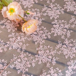 Flower Organza Fabric,Lace Fabric,Embroidered Fabric,Curtain Fabric,Organza Fabric,Pink Fabric,Dress Fabric,Flower Fabric,Fabric By Yard