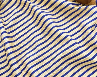 Blue Striped Fabric,Bag Fabric,Quilting Fabric,Curtain Fabric,Tablecloth Fabric,Soft Fabric,Dress Fabric,Clothing Fabric,Fabric By 1/2 Yard