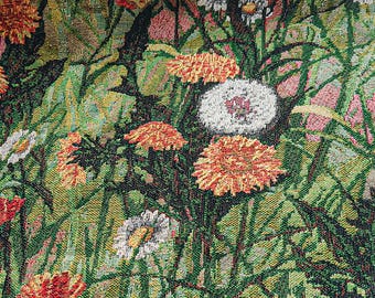 Floral Jacquard Fabric,Upholstery Fabric by Yard,Decorative Fabric,Cushion Fabric, Bag Fabric,Botanical Fabric,Blanket Fabric,Sofa Fabric