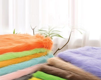 Long Pile Fabric,Fursuit Material,Minky Fabric,Upholstery Fabric,Solid Fabric,Faux Fur Fabric,Plush Fabric,20*50cm/7.87*19.69 inches