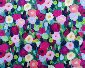 Flower Cotton Fabric,Plain Fabric,Floral Fabric,Quilting Fabric,Cotton Fabric,Printed Fabric,Dress Fabric,Soft Fabric,Fabric By 1/2  Yard