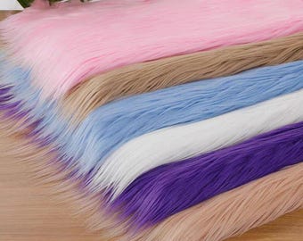 Long Pile Fabric,Fursuit Material,Minky Fabric,Upholstery Fabric,Solid Fabric,Faux Fur Fabric,Plush Fabric,25*45cm/79.84 × 17.72 inches