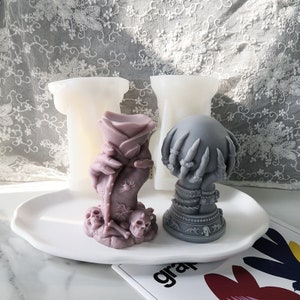 Hands Holder Candle Mold,Witch Candle Mold,Crystal Ball Candle Mold,Halloween Candle Mold,Rose Mold,Silicone Candle Mold,DIY Candle Mold