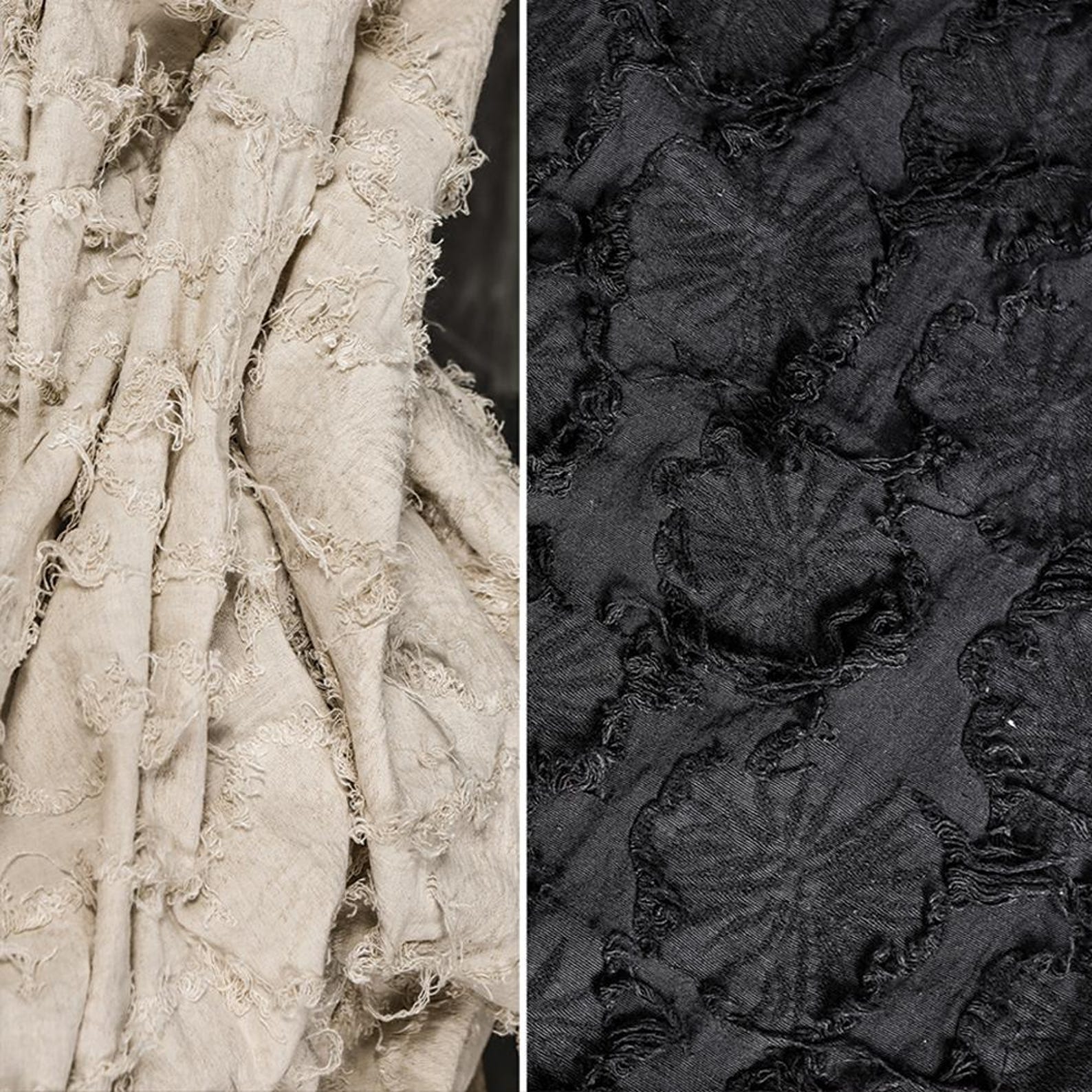 Solid Cotton Linen Fabric,ragged Fabric,jacquard Fabric,clothes Fabric ...