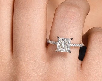 Luxury TT Stainless Steel 2 Carat Engagement Wedding Band Ring R314S 