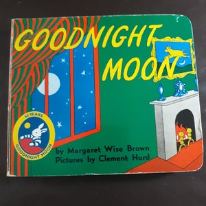 1991 Libro de cartón del 60 aniversario de Good Night Moon de Margaret Wise Brown