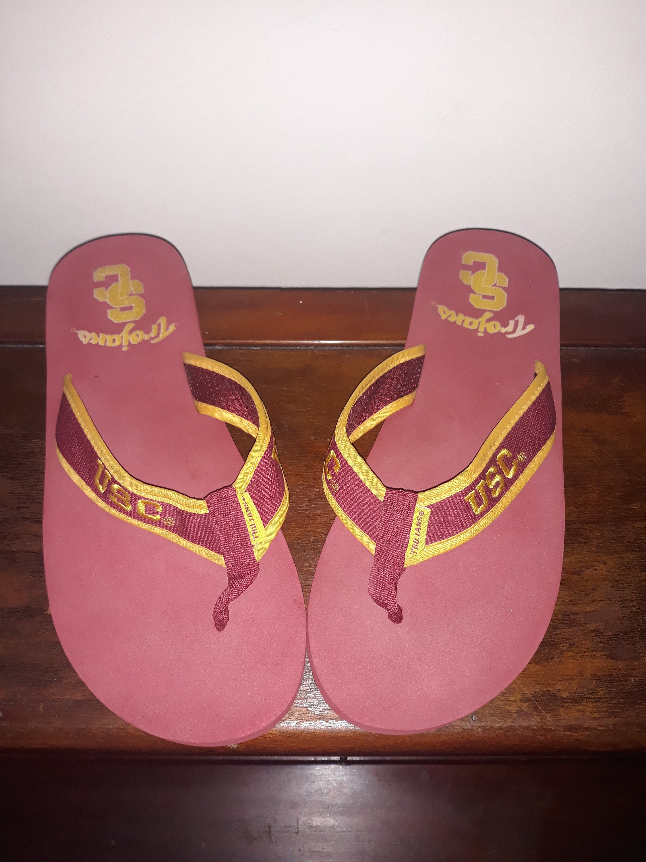New authentic USC Trojan sandle/shower shoes Rubber Shower Shoes Prison Sandals Slippers Flip Flops Size  main image 3