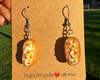 Pendientes de patata asada hechos a mano