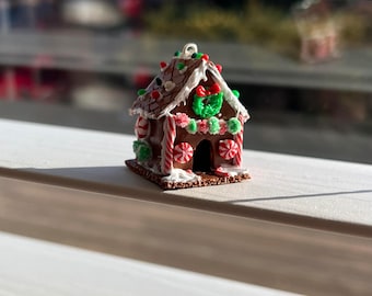 Llavero de la casa de pan de jengibre de Navidad / Pendientes