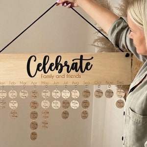 Family Birthday Board, Celebrations calendar, Birthday board, Birthday reminder, Celebrations board, Family calendar, Birthday tracker