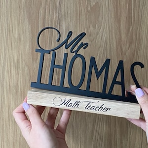 Teacher Name Sign, Teacher Name Plate, Teacher gifts, Teacher Appreciation Gift, Desk name plate, Name plate for desk, Desk Nameplate image 4