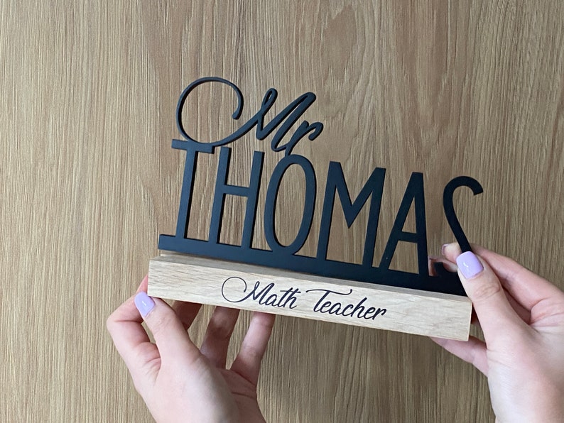 Teacher Name Sign, Teacher Name Plate, Teacher gifts, Teacher Appreciation Gift, Desk name plate, Name plate for desk, Desk Nameplate image 4