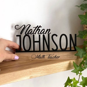 Teacher Name Sign, Teacher Name Plate, Teacher gifts, Teacher Appreciation Gift, Desk name plate, Name plate for desk, Desk Nameplate image 2