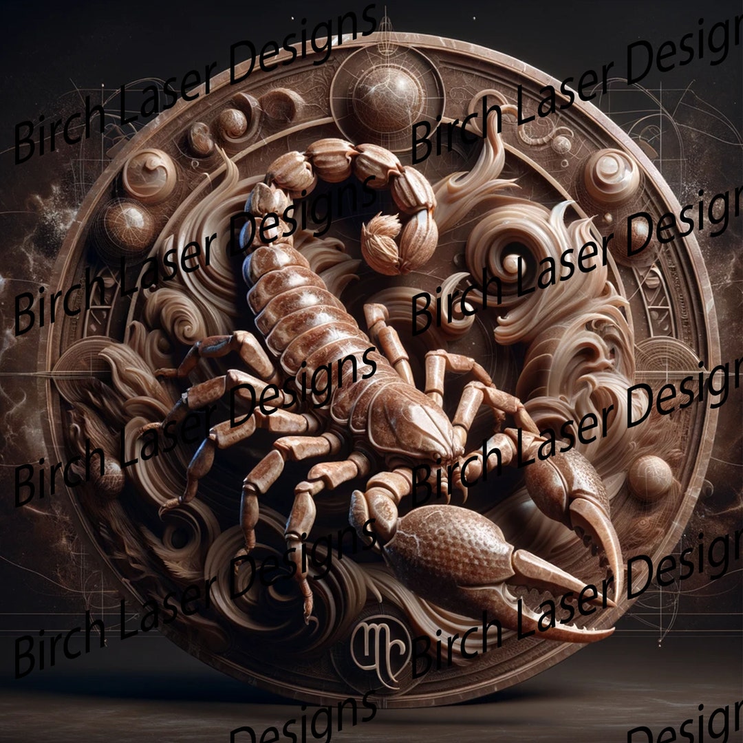Scorpio Zodiac Sign Engraving Design File for Scorpio Gift for Scorpio