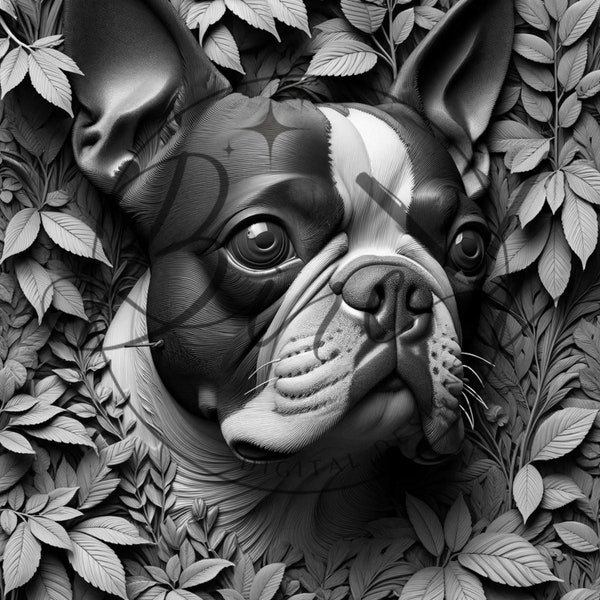 Boston Terrier Engraving Design File for Boston Terrier Memorial for Dog Gift for Dog Design File for Engraving Keepsake