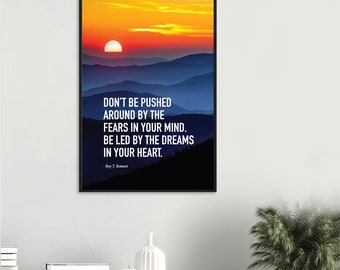 Motywująca sztuka ścienna Plakat do dekoracji biura Inspirujący wydruk na ścianę Inspirujący znak Wartości firmy Sztuka biurowa Cytaty motywacyjne