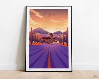Poster of a landscape of Provence