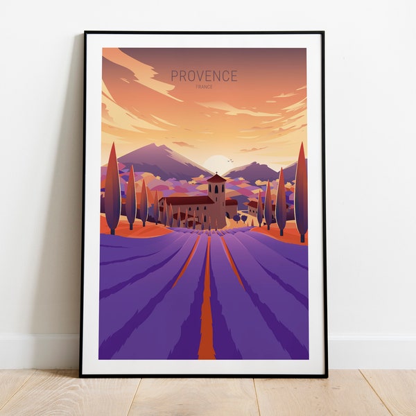 Affiche d'un paysage de Provence