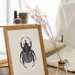 Watercolor illustration of an African beetle Carte - 10 x 15 cm