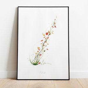Illustration florale à l'aquarelle