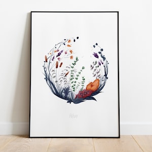 Aquarel bloemen illustratie