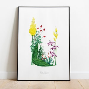 Illustration florale à l'aquarelle