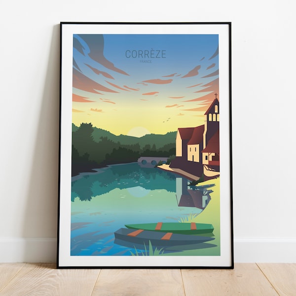 Affiche d'un paysage de Corrèze