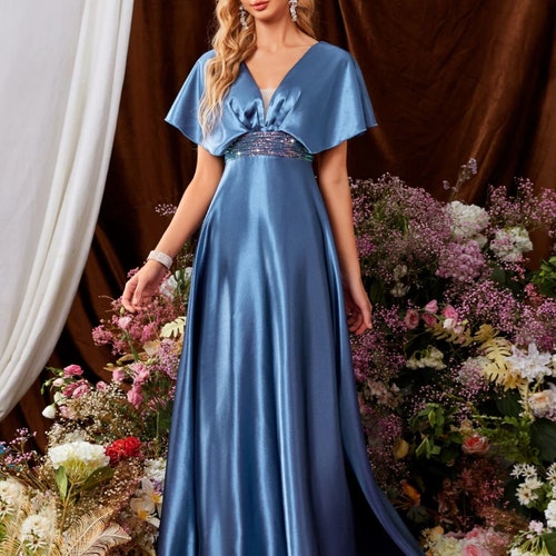 silk engagement dress Multi styles silk dress - Open back dress - Maxi dress - Engagement dress - Bridesmaid Dresses - Prom dress