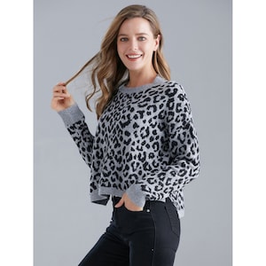 Italian Leopard Lana Wool Mix Knitted Jumper
