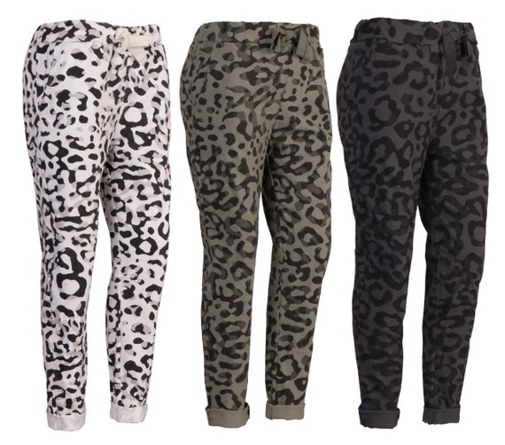 Leopard print stretch clearance pants