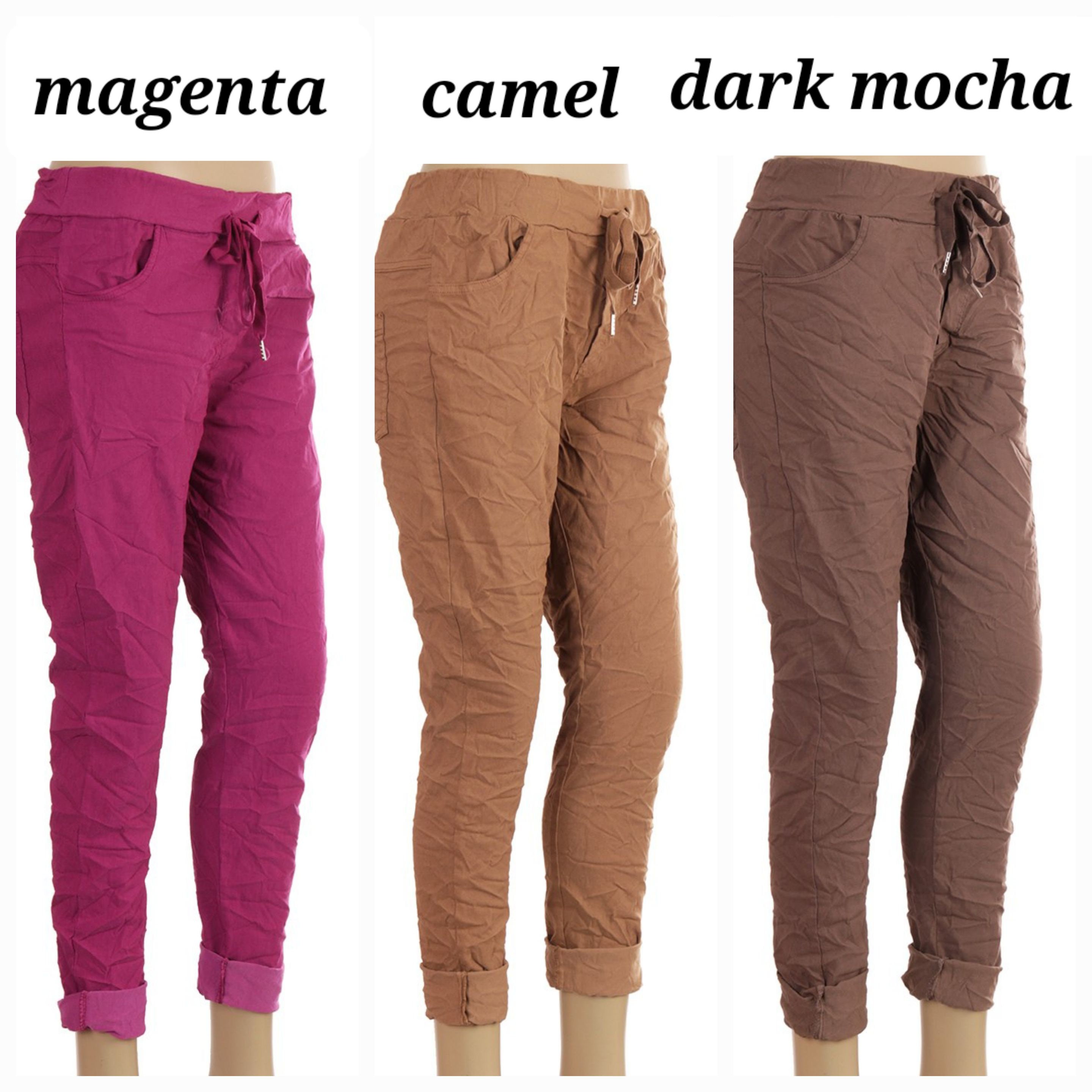 DAMEN Italienische Nieten Seitenwandhose Stretch Jogger Magic Hose 193989367634