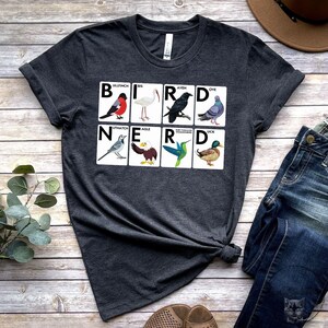 Cute Colorful Bird Nerd Watching Shirt, Birdwatching Watcher Gifts Botanical Bird Colorful Birds Birder Birdie Shirt