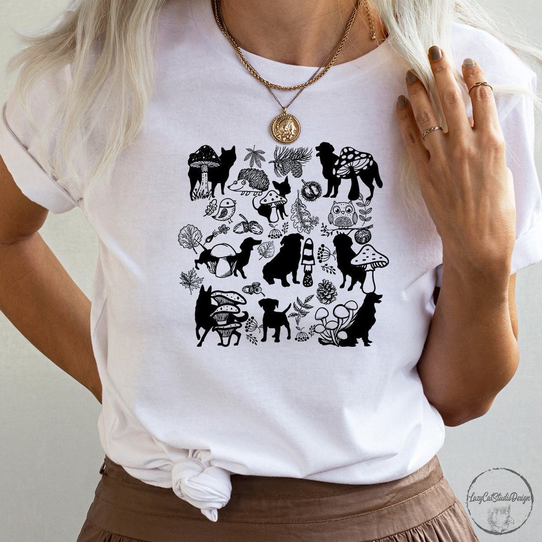 Mushrooms Dog Shirt Toadstool Fungus Dog Mushroom Woodland Etsy