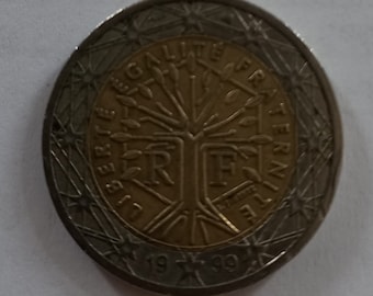 【アンティーク】France フランス 記念コイン 1999年 Euro 硬貨 1999年 2ユーロ硬貨 フランス - 記念収集通貨 - Etsy 日本