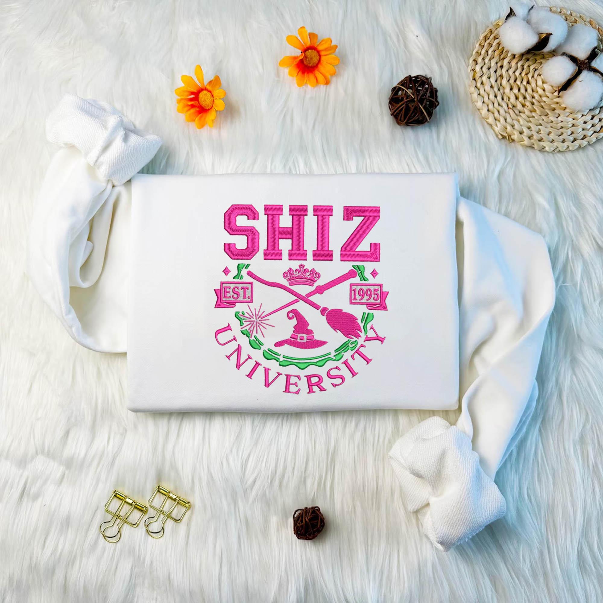 Discover Shiz University Sweatshirt Embroidered Wickeds Movie Embroidered Sweatshirt