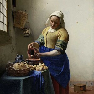 Movas Sanat Sütçü Johannes Vermeer Table en mosaïque de diamants / Loisirs / Décoration murale 56 x 50 cm E2020734 image 1