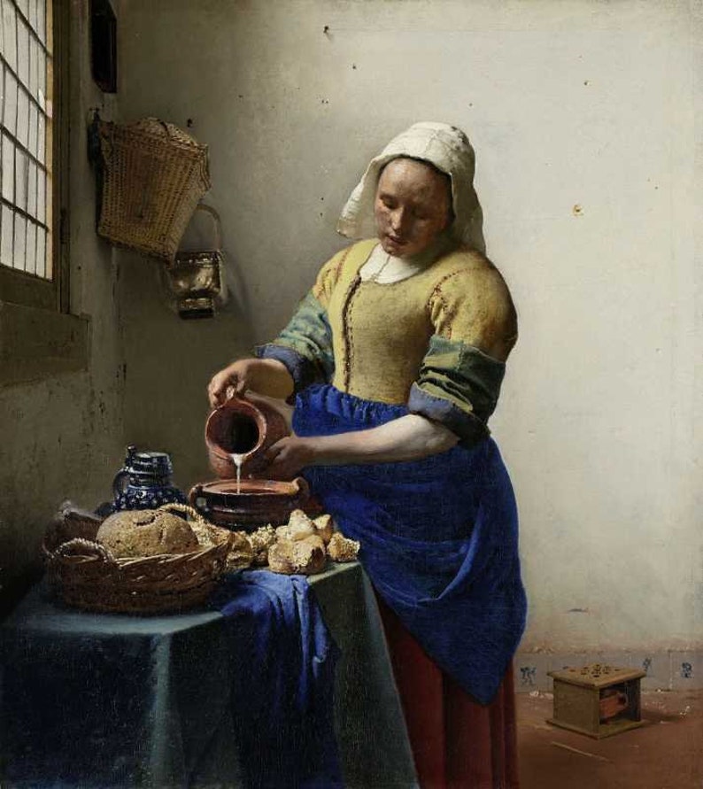 Movas Sanat Sütçü Johannes Vermeer Table en mosaïque de diamants / Loisirs / Décoration murale 56 x 50 cm E2020734 image 1