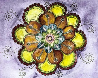 Movas Art carré diamant peinture classique joyeux fleur mandalas diamant mosaïque table/passe-temps/décoration murale 39x50 cm E200917M