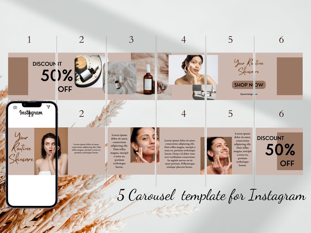 Instagram Carousel | Instagram Aesthetic Branding Posts | Skincare ...