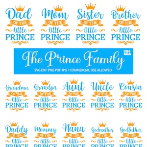 Kleiner Prinz Familie SVG, PNG Bundle, Neugeborene, 1