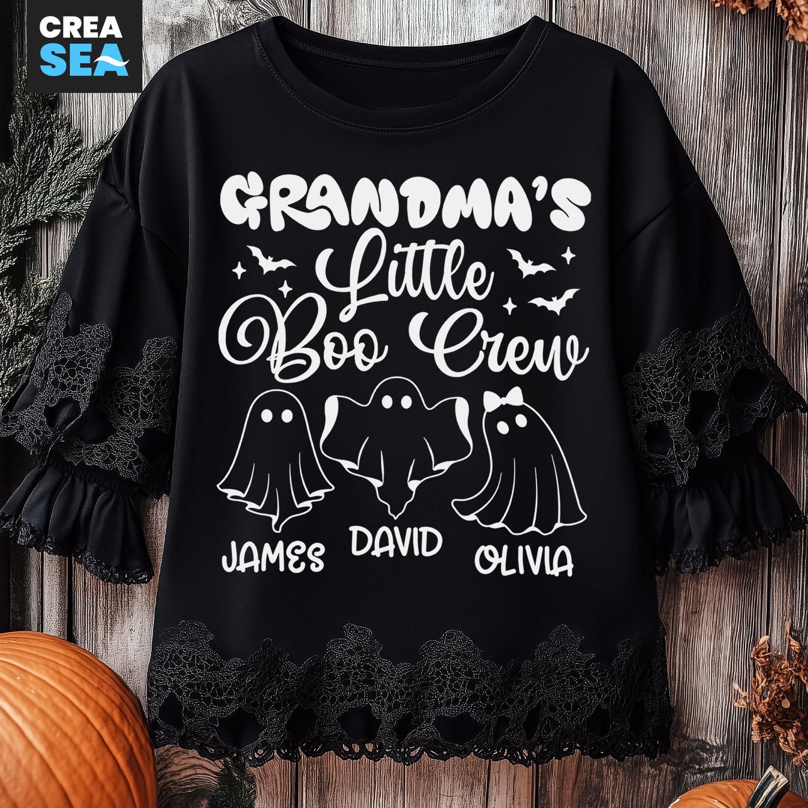 Grandma's Little Boo Crew Svg, Png, Personalize Ghosts With Custom Kids ...