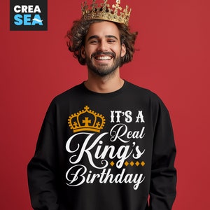 Es el cumpleaños de un verdadero rey SVG, PNG, Cumpleaños Rey SVG, Cumpleaños Hombre Svg, para niño, papá, abuelo camisa de cumpleaños Svg, para Cricut, Silueta