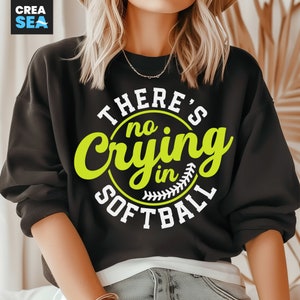 Er is geen huilen in softbal SVG, PNG softbal moeder SVG, softbal speldag SVG, softbal seizoen SVG, retro softbal SVG, Cricut, sublimatie