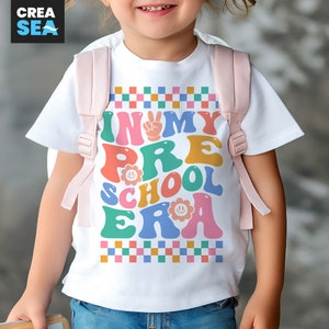 En mi era preescolar SVG, PNG, Preescolar Png, 1er día de preescolar Svg, Niño, Niña, Niños Preescolar Camisa Svg, para Cricut, Sublimación