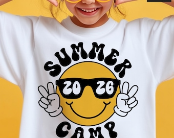 Camp d'été 2026 SVG, PNG, chemise de camping pour enfants (téléchargement numérique)